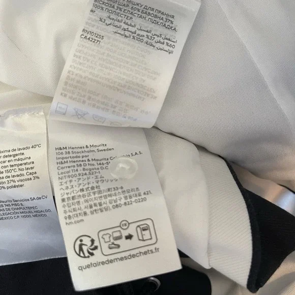 H&M Bandeau Crop Top Large Black And White Lace Front Excellent Condition - Picture 4 of 11